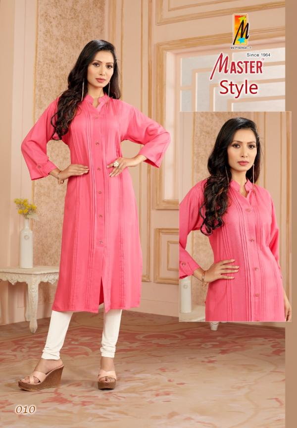 Master Style Rayon Designer Kurti Collection 